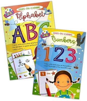 ABC & 123 Ausmalen und Lernen Kinder Vorschule Aktivitätsbuch Alphabet Spurspaß