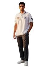 Polo Ralph Lauren Mens Big Pony 3 White Shirt Shield XXL 2XL Classic Fit S/S NWT