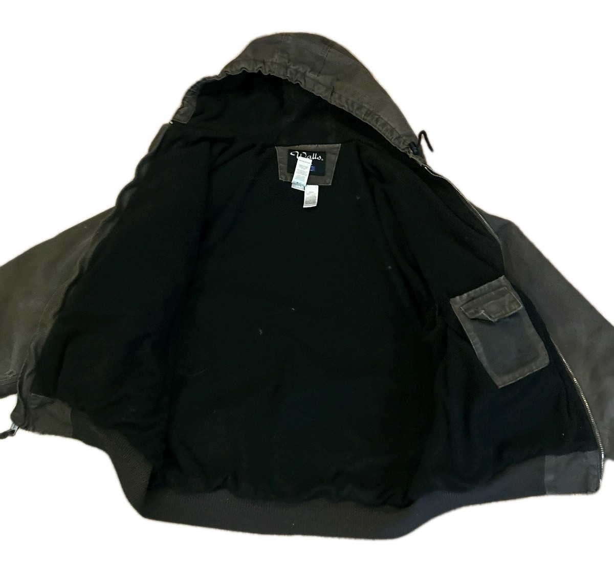 Walls Workwear Jacket Mens 2XL Dark Brown Fleece Lined Hood Duck