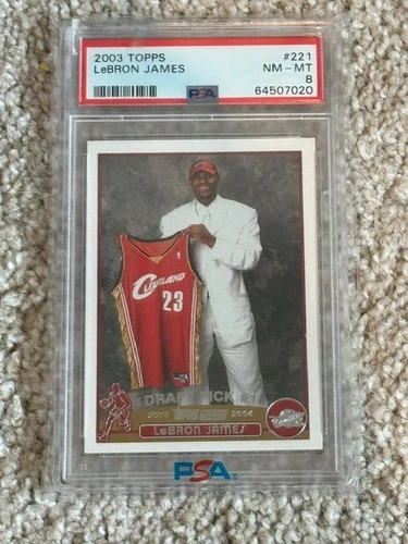 2003-04 Topps - Draft Pick LeBron James #221 (RC) Graded PSA 8 NM-MT
