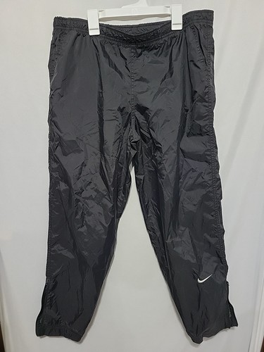 Nike Track Pants Men's XL Black Windbreaker Track Ankle Zip