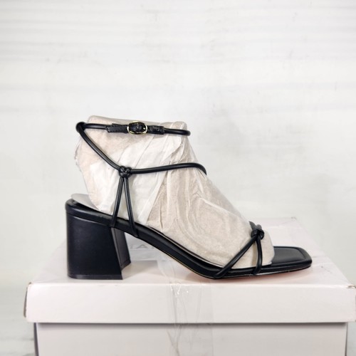 9.5 WOM - Marc Fisher Gurion - Black Strappy Knot Ankle Buckle