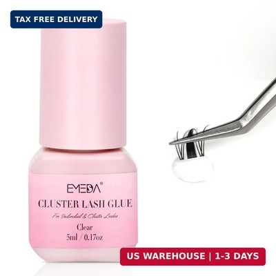 EMEDA Sensitive Open Eyes Lash Cluster Glue Lasting for 15 Days, Strong Hold/Wat