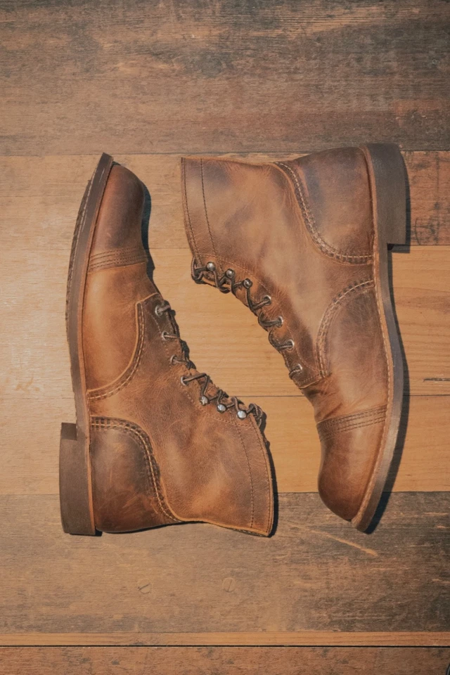 Red Wing Iron Ranger 8085 Heritage Brown Leather Boots Copper Rough Tough UK 10 - Image 3 of 4