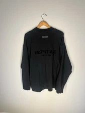 Essentials Fear of God Long Sleeve XL – Black Streetwear Tee Designer Winter