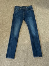 W28 L32 Levi 510 Skinny Fit Mens Jeans Dark Blue Whisker
