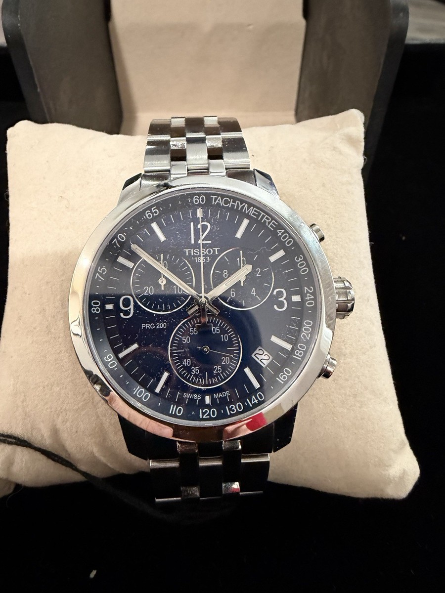 Tissot PRC 200 Chronograph Quartz Blue Dial Men's Watch T114