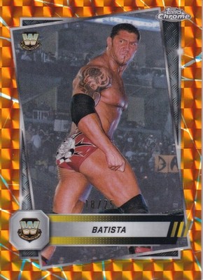 Batista | Orange Geometric Refractor /25 | WWE 2025 Topps Chrome