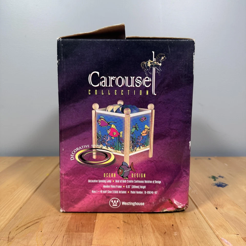 Westinghouse Carousel Collection OCEAN Design Spinning Fish Lamp Vintage 1999 - Image 4 of 4