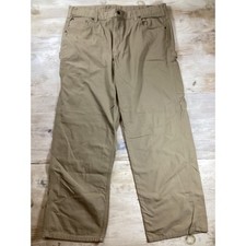 Carhartt Mens Tan Canvas Work Pants Carpenter Utility Trousers B159 size 40x32