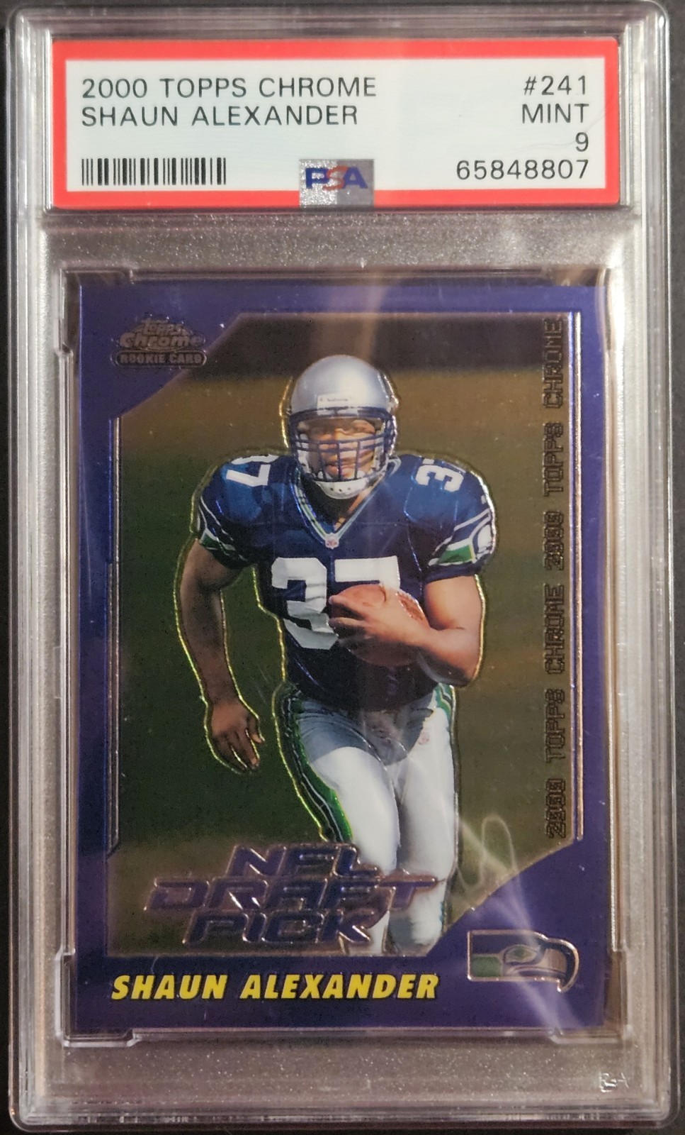 2000 Topps Chrome #241 Shaun Alexander Rookie RC SP /1650 Seahawks PSA 9 MINT