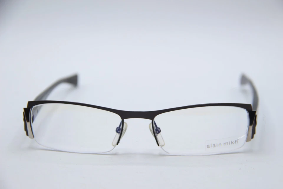 NUEVAS GAFAS ALAIN MIKLI AL 1201 M088 GRIS NEGRO MONTURAS AUTÉNTICAS 54-18 Foto 2 de 4