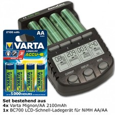 Caricabatteria rapido BC-700 ALPHA700 incl. batterie da 2100 mAh