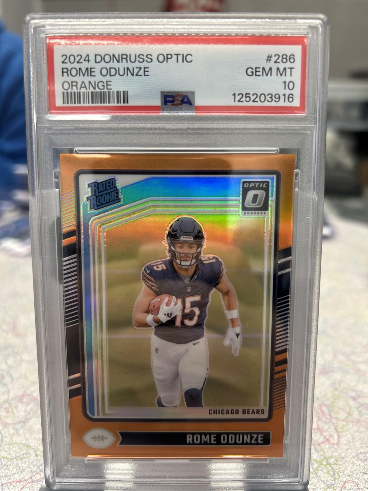 2024 Panini Donruss Optic - Rated Rookie Rome Odunze #286 Orange Prizm /249 (RC)