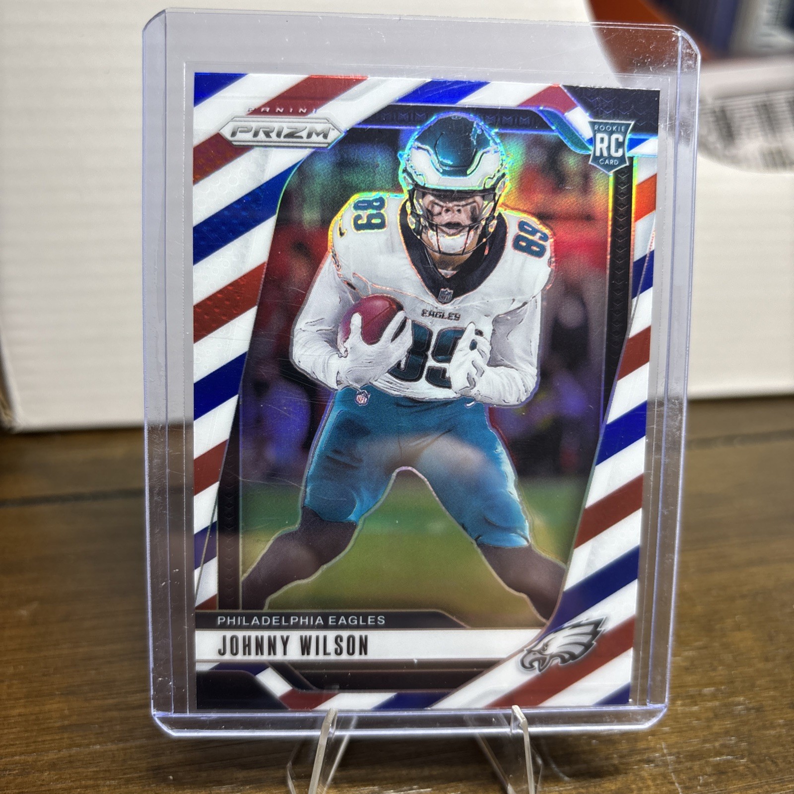 2024 Panini Prizm - Rookies Johnny Wilson #355 Red White & Blue Prizm (RC)