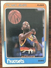 1988-89 Fleer - SET BREAK #33 Michael Adams  NBA Basketball -Ex