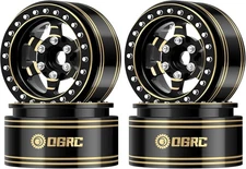 OGRC 1.9 Brass Wheels 238g Heavy Duty RC Crawler Wheels Beadlock Wheel Rim Hu...