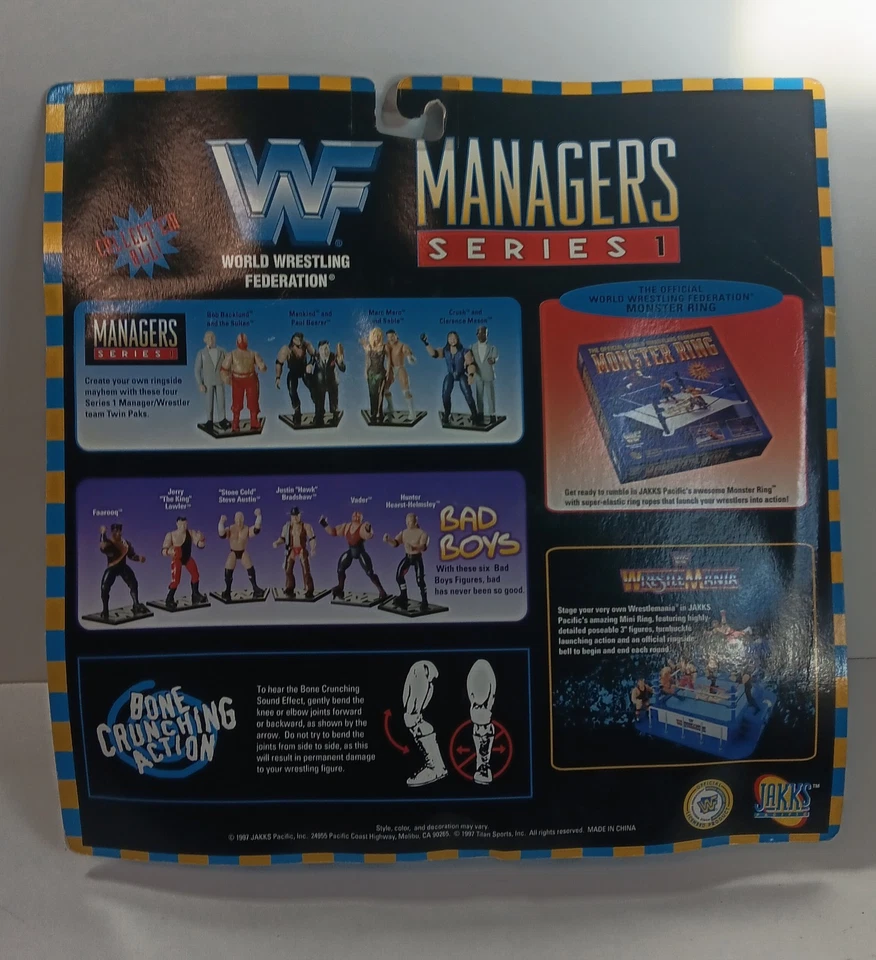1997 Jakks Pacific WWF Managers серия 1 ПОЛ НОСИТЕЛЬ и ЧЕЛОВЕЧЕСТВО WWE - Изображение 2 из 4