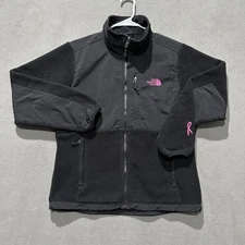 The North Face Denali Jacket Womens Large Black Fleece Breast Cancer Polartec