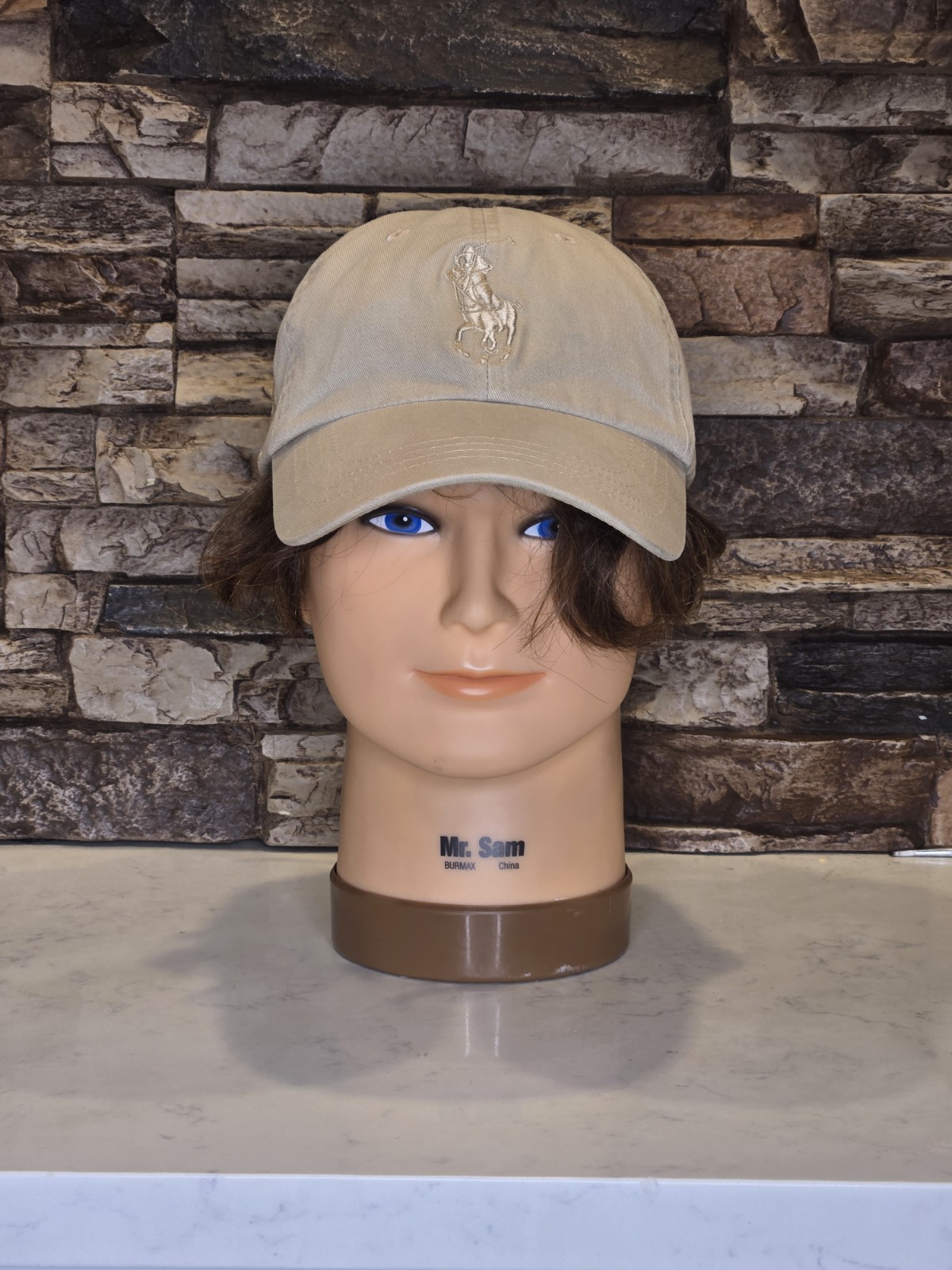 Cappello Polo Ralph Lauren Big Pony Beige Strapback Papà