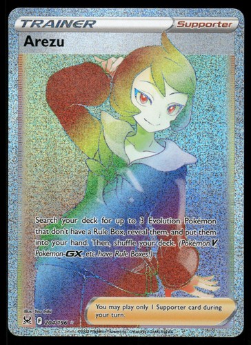 Arezu 204/196 Rainbow Rare Lost Origin Pokemon Holo Near Mint