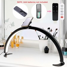 29in Half-Moon Nail Desk Lamp 40W Foldable Nail Tech Light Adjustable Brightness