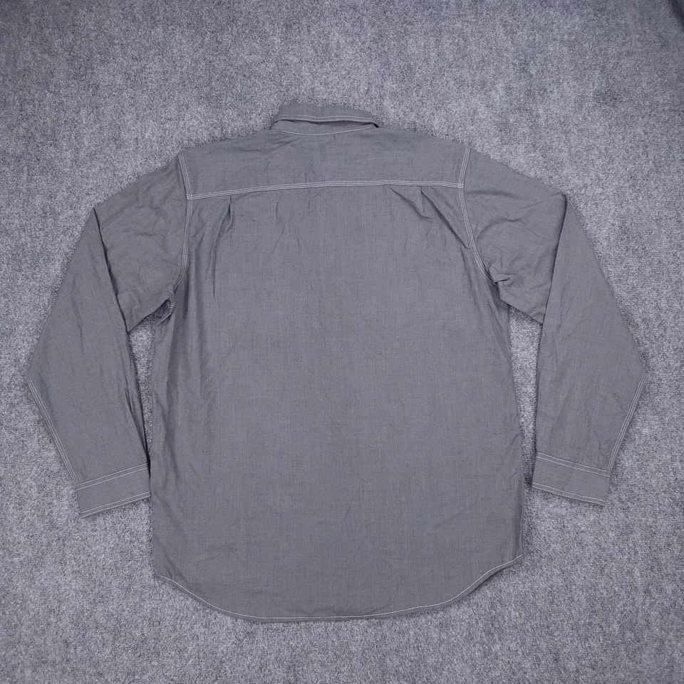 Carhartt FR Shirt Mens Large Tall Gray Flame Resistant Button Down Maryland UMD - Image 2 of 4