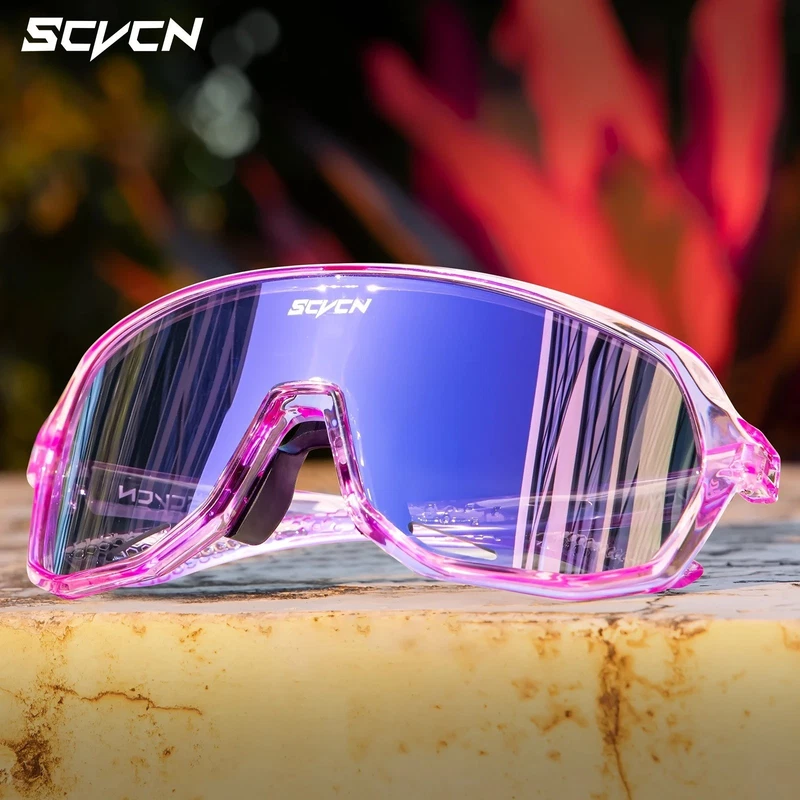 SCVCN Photochromic Cycling Sunglasses UV400 Bike MTB Road Goggles