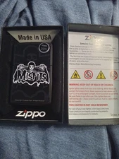 Misfits Zippo Lighter - Bat Fiend - Black Matte -