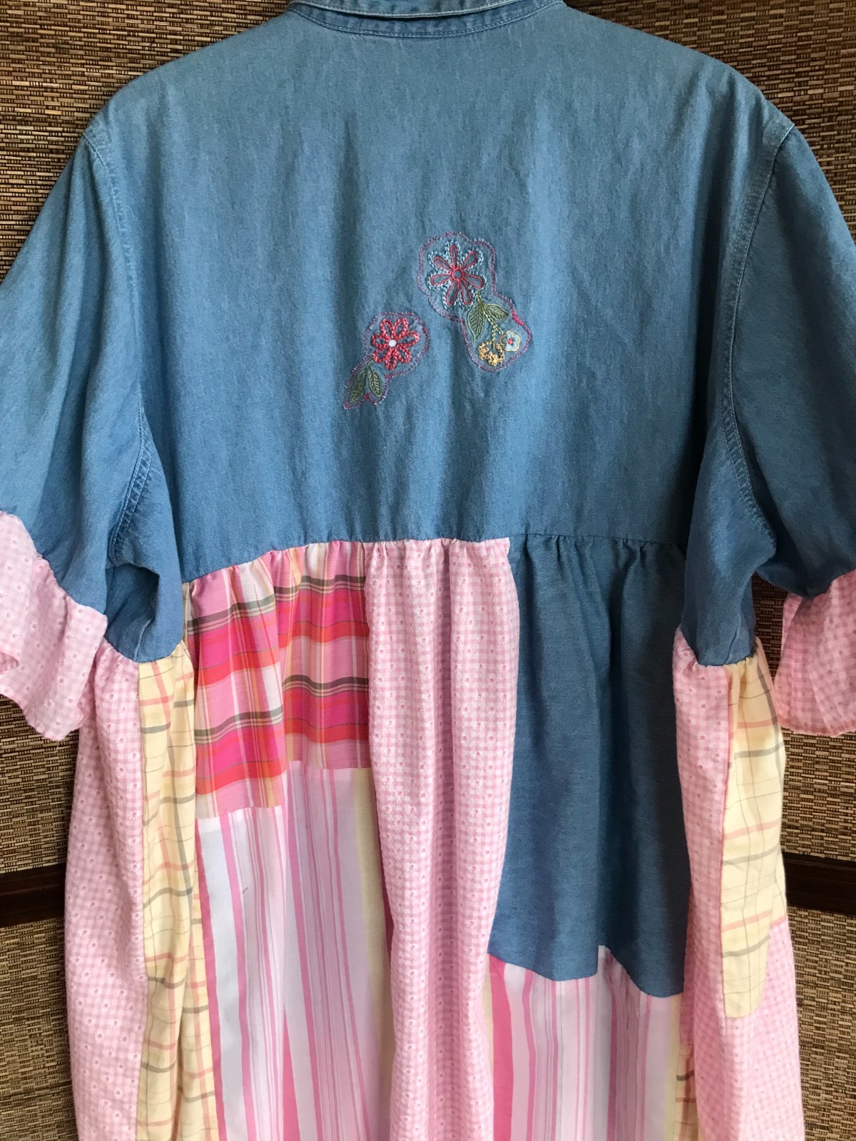 Upcycled Spring Maxi Duster, Handmade Patchwork B… - image 15