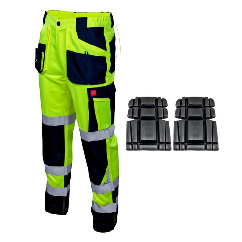Pantalones de trabajo FLASH Hi Vis amarillos - CAT II - STOCK EN REINO UNIDO - Imagen 4 de 12