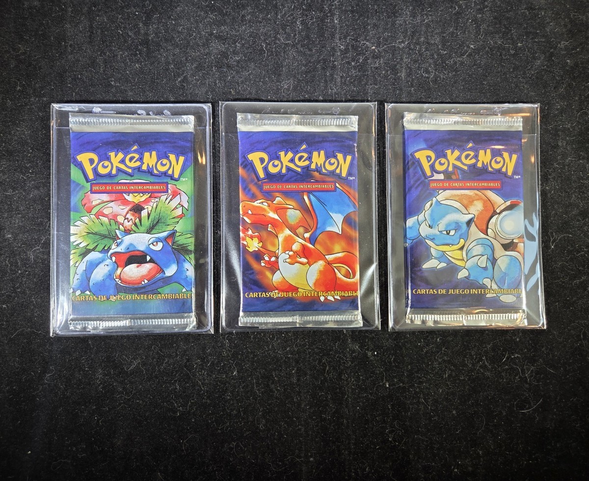 1999 Pokémon Spanish Base Set - 3 Booster Pack Art Set - Beautiful