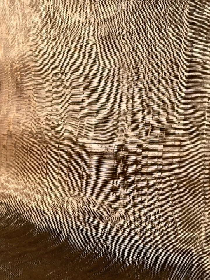 Tela Moire de seda marrón por 2 metros, estampado de marca de agua, opciones multicolores. Foto 4 de 4