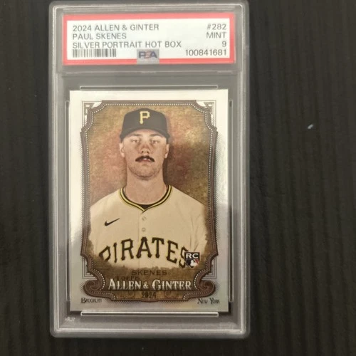 PSA 9 Allen Ginter Paul Skenes Silver Portrait Hot Box RC Rookie Card 🔥🔥