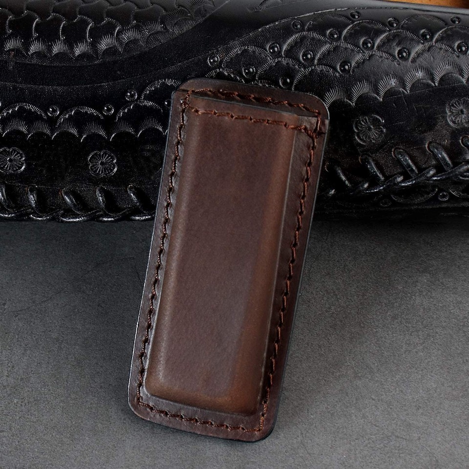 Genuine Leather IWB OWB Single Magazine Pouch for .380 .40 9mm Pistol ...