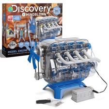 Discovery 4-Cylinder Engine Model Kit Pistons Valves Belts LED STEM Working
