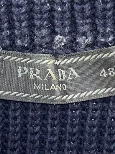 PRADA Driver's Knit Cardigan (Heavyweight) Size 48 Cotton NVY 000ET-Z006F-00002 thumbnail 3