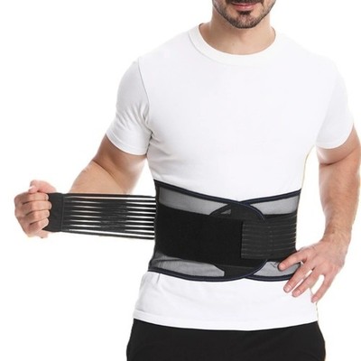 Copper Lumbar Waist Support Brace Belt Lower Back Pain Relief for Men Women US