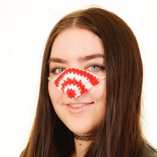 Nose Warmer Handmade Red and White Wool | Football Gift | Funny Christmas Gift