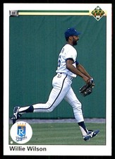 Willie Wilson 1990 Upper Deck #349 Royals MLB READ FREE SHIPPING AutographDen