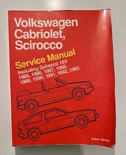 Volkswagen Official Factory Repair Manual Cabriolet, Scirocco 1985-1993 Bentley 