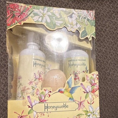 Caswell-Massey Classics Honeysuckle Bath Set Floral Soap Lotion Foaming Gel