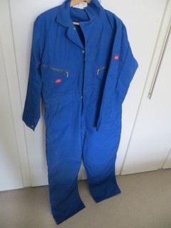 Dickies Overalls / Boiler suit Blue Workshop Workwear Brass zips