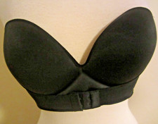 UNBRANDED Black Strapless Push-Up Padded Bra Size 38/85