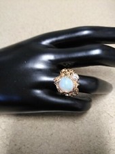 Mens 14KT Yellow Gold  Diamond Ring Size 7 M14GN7