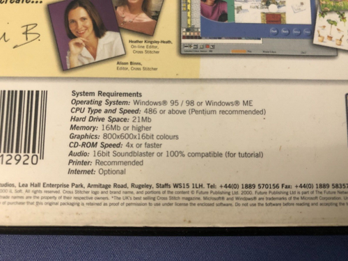 Cross Stitcher Card and Pattern Creator PC CD-Rom - Picture 5 of 5
