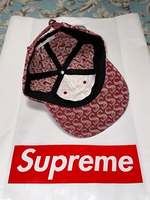 帽子 Supreme Monogram Denim Box Logo Camp Cap Supreme Monogram Denim 6-Panel (FW21) - $48