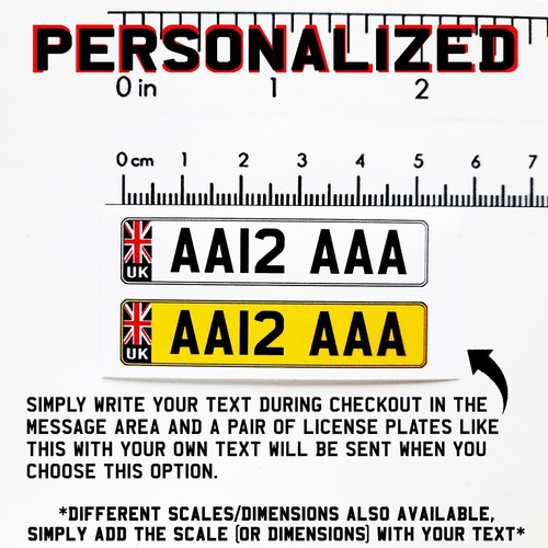 RC 1/10 UK BRITISH Number Plates Scale Sticker GB BRITAIN License Plate Licence - Picture 27 of 191
