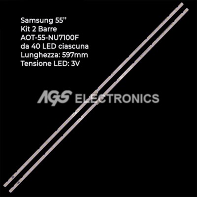 KIT 2 LED-STREIFENSTANGEN SAMSUNG AOT-55-NU7100F BN96-45913A UN55NU7300