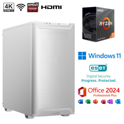 Büro Pc Ryzen 3 4x 3,60GHz 16GB RAM 2000GB SSD 2TB HDD Windows 11 Office 2024 w